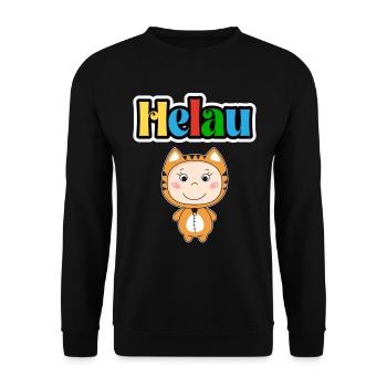 Süßes Karneval Tier, Meenz Helau, party - Unisex Pullover - Schwarz - Vorne - Alina (178cm) & Michal (187cm)