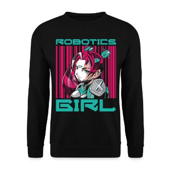 Robot Robotics Engineer Female - Unisex Pullover - Schwarz - Vorne - Alina (178cm) & Michal (187cm)
