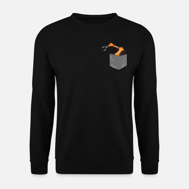 Robot Robotics Engineer Pocket - Unisex Sweatshirt - black