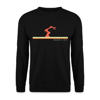 Robot Robotics Engineer Retro - Unisex Sweatshirt - black - Front - Alina (178cm) & Michal (187cm)