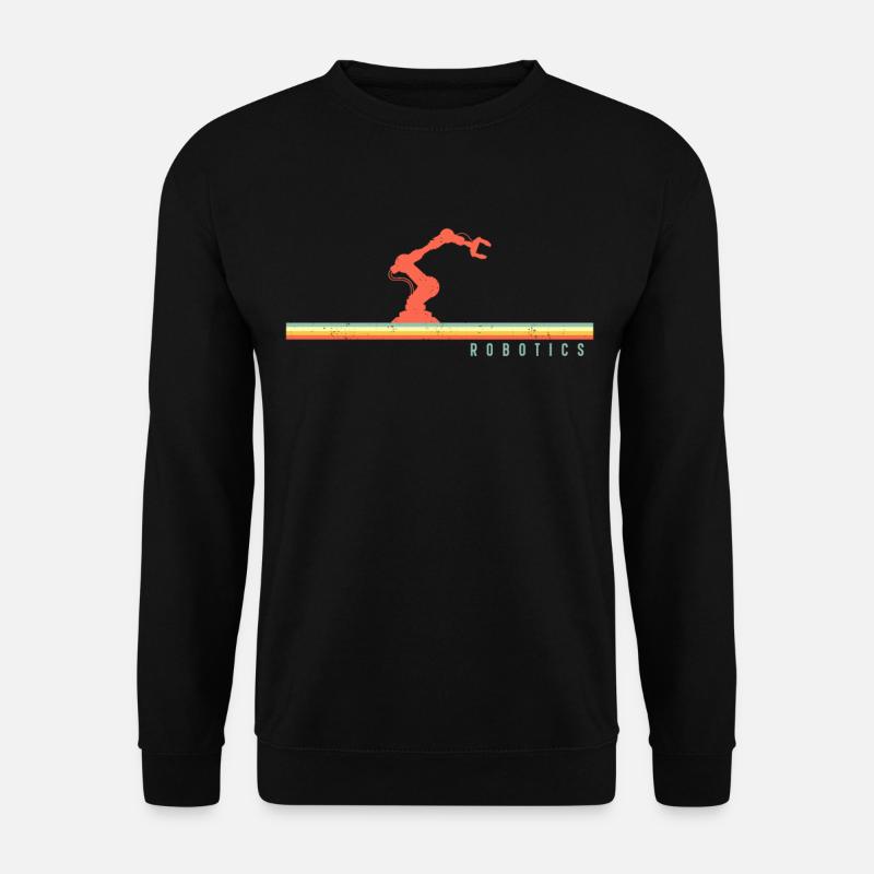 Robot Robotics Engineer Retro - Unisex Pullover - Schwarz