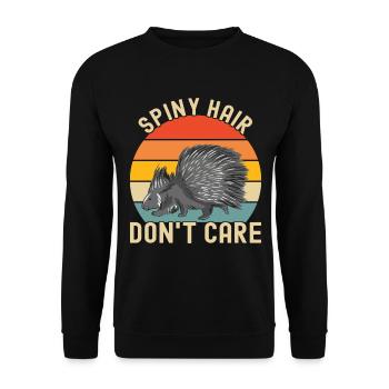 Porc-épic mignon - Sweat-shirt Unisexe - noir - Devant - Alina (178cm) & Michal (187cm)