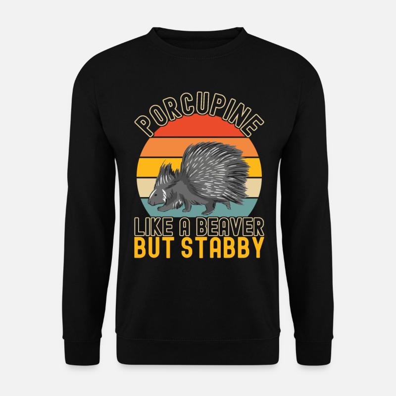 Süßes Stachelschwein - Unisex Pullover - Schwarz
