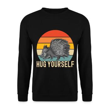 Porc-épic mignon - Sweat-shirt Unisexe - noir - Devant - Alina (178cm) & Michal (187cm)