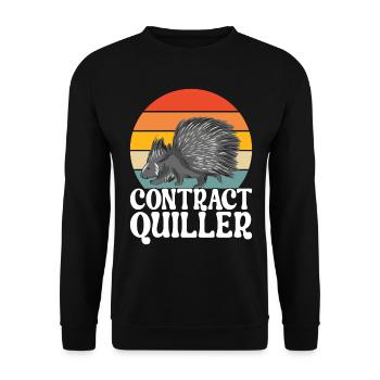 Porc-épic mignon - Sweat-shirt Unisexe - noir - Devant - Alina (178cm) & Michal (187cm)