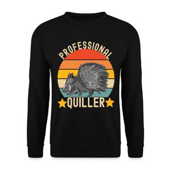 Porc-épic mignon - Sweat-shirt Unisexe - noir - Devant - Alina (178cm) & Michal (187cm)