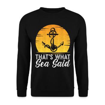 Sailing Sailboat Sailors - Unisex Sweatshirt - black - Front - Alina (178cm) & Michal (187cm)