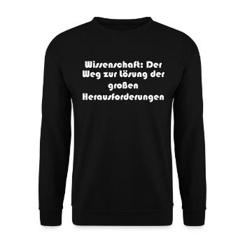 Wissenschaft - Wissenschaft: Der Weg zur Lösung - Unisex Pullover - Schwarz - Vorne - Alina (178cm) & Michal (187cm)