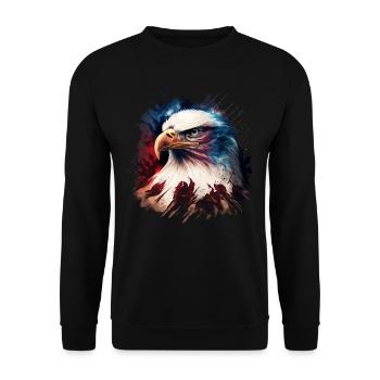 American Patriotic USA Design - Unisex Sweatshirt - black - Front - Alina (178cm) & Michal (187cm)