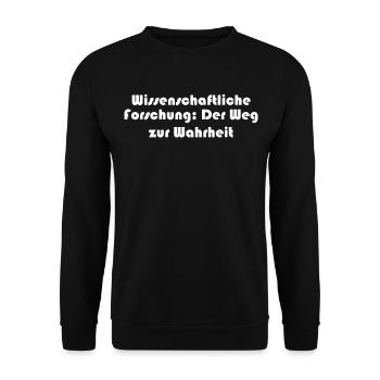 Wissenschaft - Wissenschaftliche Forschung: Der - Unisex Pullover - Schwarz - Vorne - Alina (178cm) & Michal (187cm)