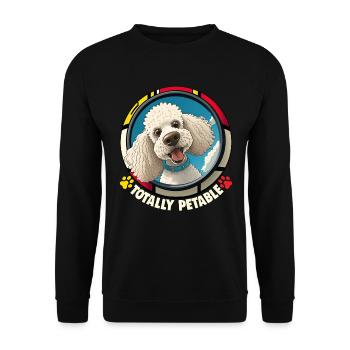 Dog Cartoon Poodle Design pour les amoureux des chiens - Sweat-shirt Unisexe - noir - Devant - Alina (178cm) & Michal (187cm)