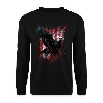 American Patriotic USA Design - Unisex Sweatshirt - black - Front - Alina (178cm) & Michal (187cm)