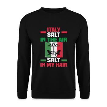 Italy beach holiday by the sea Design beach motif - Unisex Sweatshirt - black - Front - Alina (178cm) & Michal (187cm)