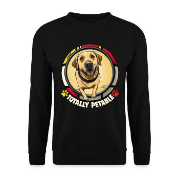 Hunde Spruch Golden Retriever Design - Unisex Pullover - Schwarz - Vorne - Alina (178cm) & Michal (187cm)
