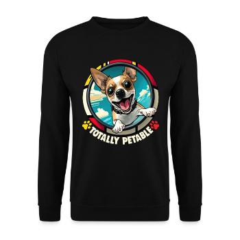 Dog Cartoon Chihuahua Design pour les amoureux des chiens - Sweat-shirt Unisexe - noir - Devant - Alina (178cm) & Michal (187cm)