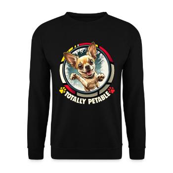 Dog Cartoon Chihuahua Design pour les amoureux des chiens - Sweat-shirt Unisexe - noir - Devant - Alina (178cm) & Michal (187cm)