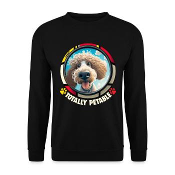 Dog Cartoon Poodle Design pour les amoureux des chiens - Sweat-shirt Unisexe - noir - Devant - Alina (178cm) & Michal (187cm)