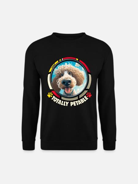 Hunde Cartoon Pudel Design für Hundeliebhaber - Unisex Pullover - Schwarz