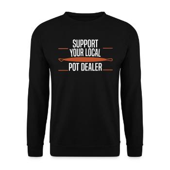Poterie Argile Cours de poterie Poterie Getöpfert - Sweat-shirt Unisexe - noir - Devant - Alina (178cm) & Michal (187cm)