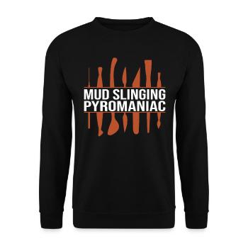 Töpfern Ton Töpferkurs Töpferei Getöpfert - Unisex Pullover - Schwarz - Vorne - Alina (178cm) & Michal (187cm)