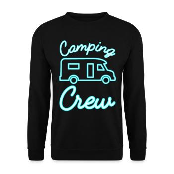 Camping Crew Wohnmobil Teilintegriert Fahrer - Unisex Pullover - Schwarz - Vorne - Alina (178cm) & Michal (187cm)