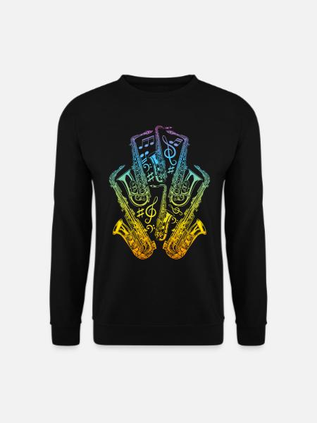 Saxophoniste Saxophone Instrument Saxophone Pl - Sweat-shirt Unisexe - noir