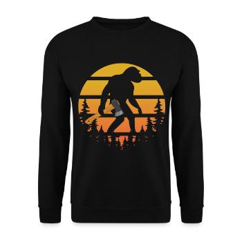 Rétro Sasquatch Lancer de hache pour lanceur de hache - Sweat-shirt Unisexe - noir - Devant - Alina (178cm) & Michal (187cm)