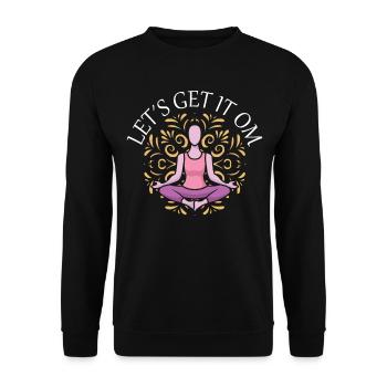 Let's Get It Om Yoga - Unisex Pullover - Schwarz - Vorne - Alina (178cm) & Michal (187cm)