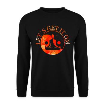 Let's Get It Om Yoga - Unisex Pullover - Schwarz - Vorne - Alina (178cm) & Michal (187cm)