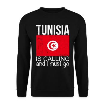 Tunisia - Unisex Sweatshirt - black - Front - Alina (178cm) & Michal (187cm)