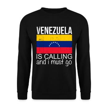 Venezuela Quote - Unisex Sweatshirt - black - Front - Alina (178cm) & Michal (187cm)