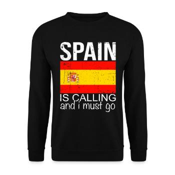 Spain Saying - Unisex Sweatshirt - black - Front - Alina (178cm) & Michal (187cm)