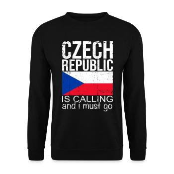 Tschechien - Unisex Pullover - Schwarz - Vorne - Alina (178cm) & Michal (187cm)
