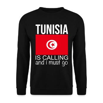 Tunisia - Unisex Sweatshirt - black - Front - Alina (178cm) & Michal (187cm)