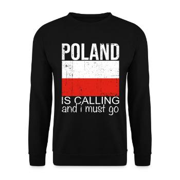 Polen Spruch - Unisex Pullover - Schwarz - Vorne - Alina (178cm) & Michal (187cm)