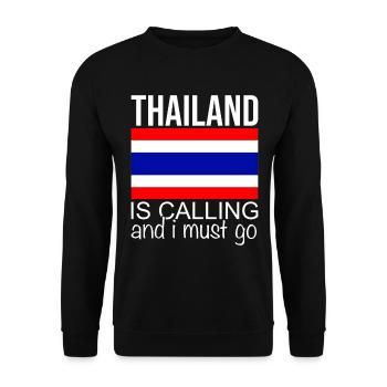 Thailand Spruch - Unisex Pullover - Schwarz - Vorne - Alina (178cm) & Michal (187cm)