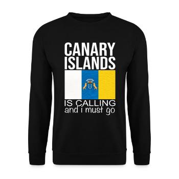 Dicton des îles Canaries - Sweat-shirt Unisexe - noir - Devant - Alina (178cm) & Michal (187cm)