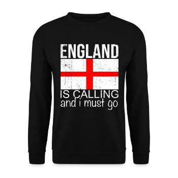 England Saying - Unisex Sweatshirt - black - Front - Alina (178cm) & Michal (187cm)