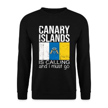 Dicton des îles Canaries - Sweat-shirt Unisexe - noir - Devant - Alina (178cm) & Michal (187cm)