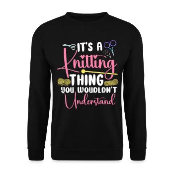 Tricoter Tricoter C’est un tricot - Sweat-shirt Unisexe - noir - Devant - Alina (178cm) & Michal (187cm)