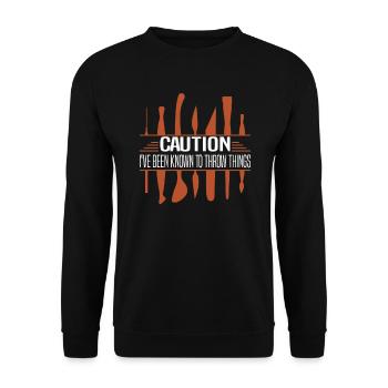Poterie Argile Cours de poterie Poterie Getöpfert - Sweat-shirt Unisexe - noir - Devant - Alina (178cm) & Michal (187cm)
