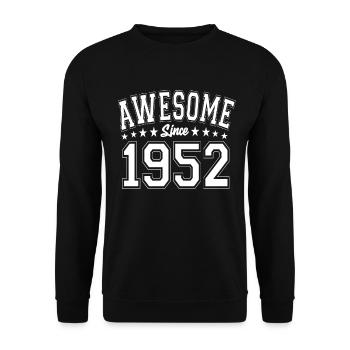 Awesome Since 1952 Birthday 1952 Vintage 1952 - Unisex Sweatshirt - black - Front - Alina (178cm) & Michal (187cm)