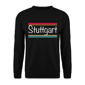 Stuttgart - Unisex Sweatshirt - black - Front - Alina (178cm) & Michal (187cm)