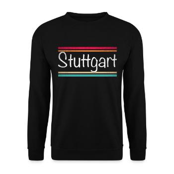 Stuttgart - Unisex Sweatshirt - black - Front - Alina (178cm) & Michal (187cm)