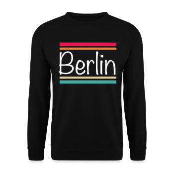 Berlin - Unisex Pullover - Schwarz - Vorne - Alina (178cm) & Michal (187cm)