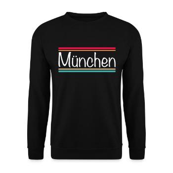 Munich - Unisex Sweatshirt - black - Front - Alina (178cm) & Michal (187cm)