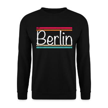Berlin - Sweat-shirt Unisexe - noir - Devant - Alina (178cm) & Michal (187cm)