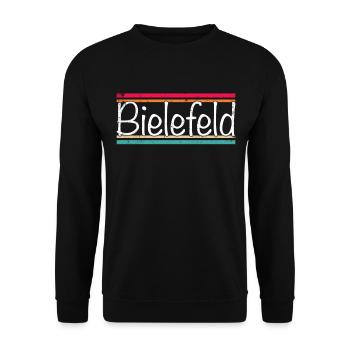 Bielefeld - Unisex Pullover - Schwarz - Vorne - Alina (178cm) & Michal (187cm)