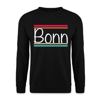 Bonn - Sweat-shirt Unisexe - noir - Devant - Alina (178cm) & Michal (187cm)