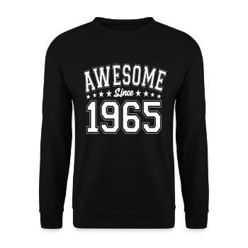 Awesome Since 1965 Birthday 1965 Vintage 1965 - Unisex Sweatshirt - black - Front - Alina (178cm) & Michal (187cm)